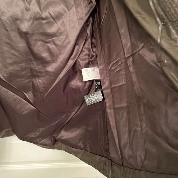 Kenneth Cole Military Green Hooded Zip Up Jacket with Faux Fur Lined Hood Sz M - Picture 11 of 15